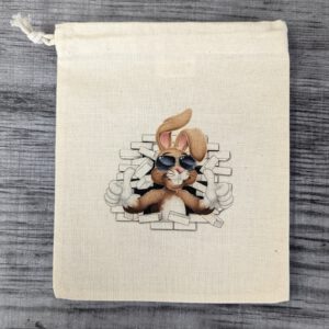 Zuziehbeutel / Geschenkbeutel Ostern 17 x 20 cm