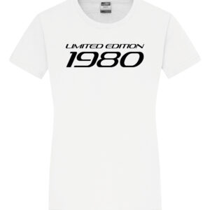 Damen T-Shirt „Limited Edition 80er Jahre“ | Vintage Geburtstags-Shirt | weiß