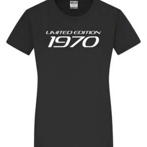 Damen T-Shirt „Limited Edition 70er Jahre“ | Vintage Geburtstags-Shirt | schwarz