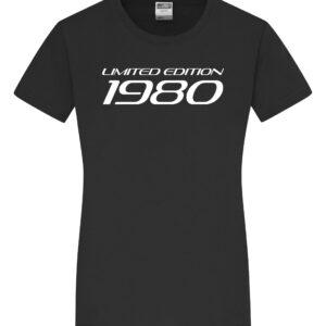 Damen T-Shirt „Limited Edition 80er Jahre“ | Vintage Geburtstags-Shirt | schwarz